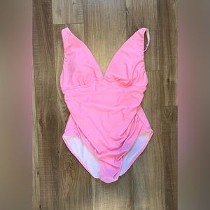 Pink one piece bikini (140)